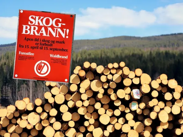 Meteorologisk institutt har sendt ut gult farevarsel for skogbrannfare i deler av Østlandet og Sørlandet. Nå må beredskapspakkene på skogsmaskinene.