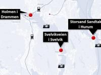 Tre aktuelle steder for ny tømmerhavn