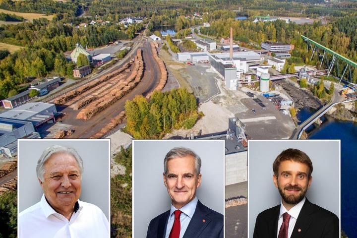 Statsminister og næringsminister gjester Viken Skogs industrisatsning i Treklyngen Industripark